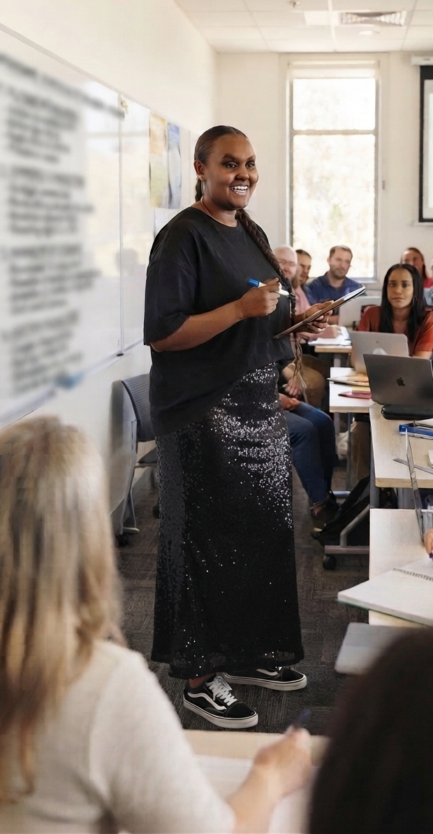Faniya Hassani en formation, en salle